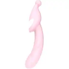  Розовый вибромассажер 2-WAY PLEASER 21 см 