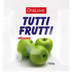  Саше гель-смазки Tutti-frutti с яблочным вкусом 4 гр 