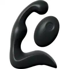  Черный вибромассажер простаты с пультом ДУ Control P-Spot Pro 