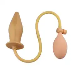  Телесный анальный стимулятор с расширением Pumpn Play Plug 12 см 