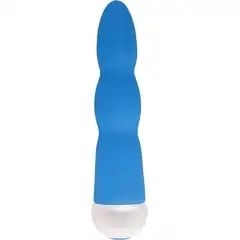  Синий вибратор Fashion Succubi Wavy Wand 14,5 см 