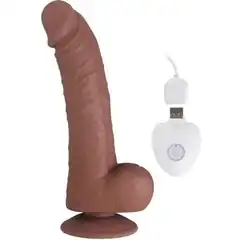  Коричневый вибратор SEDUCER 20 Function Passionate Lust 22,5 см 