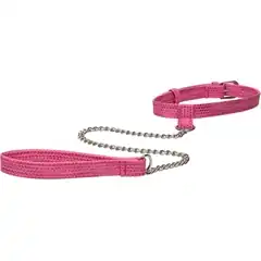  Розовый ошейник с поводком Tickle Me Pink Collar With Leash 