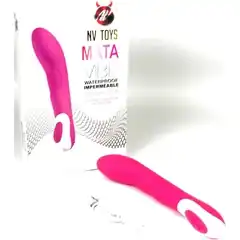  Ярко-розовый перезаряжаемый вибратор Mata 21 см 