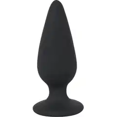  Черная анальная втулка Heavy Plug Medium 8,9 см 