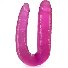 Розовый двусторонний фаллоимитатор Double Headed Dildo 45 см 