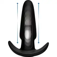  Черная анальная вибропробка Kinetic Thumping 7X Medium Anal Plug 13,3 см 