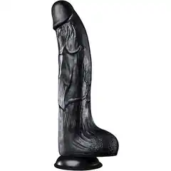  Черный фаллоимитатор HOODLUM 9INCH REALISTIC DONG 23 см 