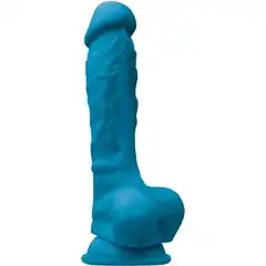  Голубой фаллоимитатор на присоске 7 Dildo 22,3 см 