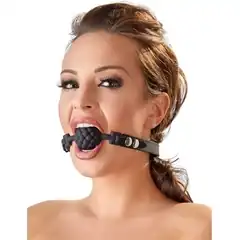  Черный силиконовый рельефный кляп Silicone Ball Gag 