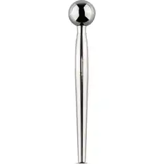  Серебристый уретральный стимулятор Sinner Metal Solid Penis Plug with Ball 9,5 см 