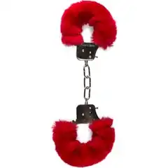  Наручники с красным мехом Furry Handcuffs 