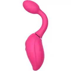  Розовый расширяющийся вибратор Gina 19,4 см 