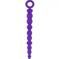  Фиолетовая анальная цепочка-елочка Silicone Beads 24,6 см 