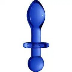  Синяя анальная пробка Chrystalino Rocker 11,8 см 