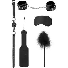  Черный игровой набор БДСМ Introductory Bondage Kit №4 
