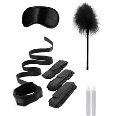  Черный игровой набор БДСМ Bed Bindings Restraint Kit 