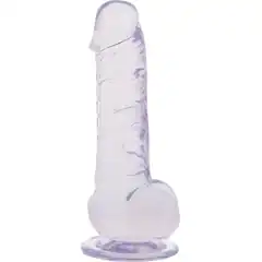  Прозрачный фаллоимитатор на присоске JELLY JOY BRILLIANT 18 см 