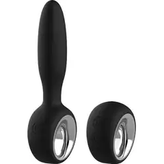  Черный анальный вибромассажер CRIUS REMOTE 9,5 см 