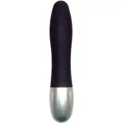  Черный миниатюрный вибратор DISCRETION 8 см 