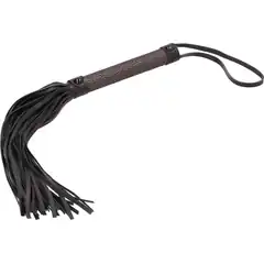  Серая многохвостовая гладкая плеть Elegant Flogger 39 см 