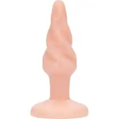  Телесная витая анальная пробка Rounded 4 Inch 10 см 