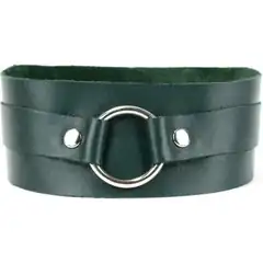  Изумрудный широкий ошейник с кольцом Collar Emerald 