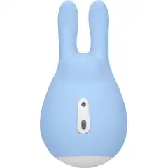  Голубой клиторальный стимулятор Love Bunny 9,4 см 