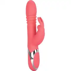  Коралловый вибромассажер-кролик Enchanted Exciter с поступательными движениями 