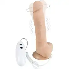  Телесный вибратор-ротатор на присоске Cesar Vibrator Rotator 17,5 см 