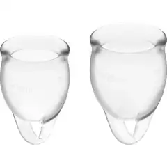  Набор прозрачных менструальных чаш Feel confident Menstrual Cup 