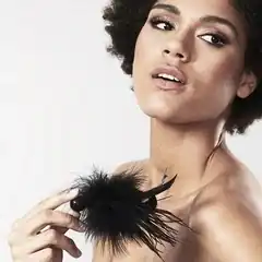  Черная перьевая кисточка POM POM FEATHER TICKLER 