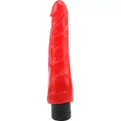  Красный реалистичный вибратор Hot Storm Devilish X3 23,2 см 