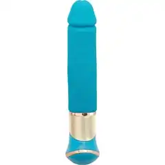  Голубой перезаряжаемый вибратор ECSTASY Deluxe Greedy Dong 19,5 см 