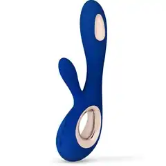  Синий вибратор-кролик Lelo Soraya Wave 21,8 см 
