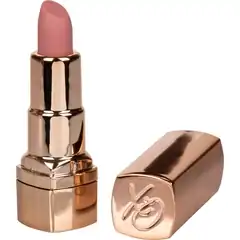  Золотистый вибратор-помада с бежевым мягким кончиком Hide Play Rechargeable Lipstick 