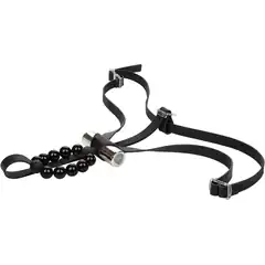  Черные стимулирующие трусики с вибрацией Lovers Thong with Pleasure Beads 