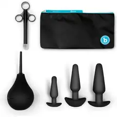  Набор в черном цвете для анальных игр ANAL EDUCATION SET 