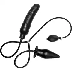  Пробка и фаллос с функцией расширения Deuce Double Penetration Inflatable Dildo and Anal Plug 