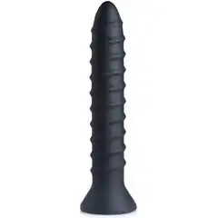  Черный спиралевидный вибромассажер Power Screw 10X Spiral Silicone Vibrator 20,3 см 