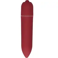  Красная удлинённая вибропуля Power Bullet Black 8,3 см 
