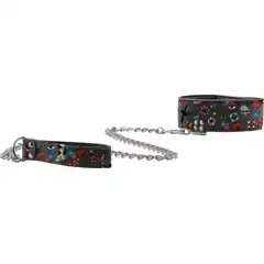  Ошейник Printed Collar With Leash Old School Tattoo Style 