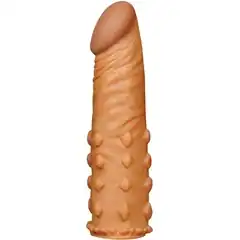  Коричневая насадка-удлинитель Add 2 Pleasure X Tender Penis Sleeve 18 см 