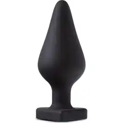  Черная анальная пробка с основанием-сердечком Fuck Me Butt Plug 7,5 см 
