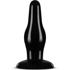  Чёрная анальная пробка Pleasure Plug 10,16 см 