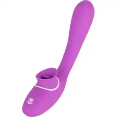  Лиловый гнущийся вибратор Licking Vibe 22,3 см 