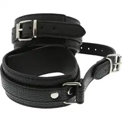  Черные оковы ANKLE CUFFS WITH CONNECTION STRAP 