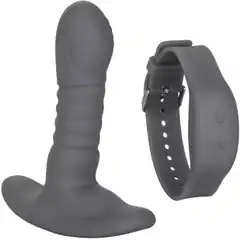  Серый массажер простаты Thrusting Rotator Probe 11,25 см 