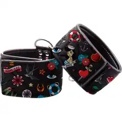  Наножники на цепочке Printed Ankle Cuffs Old School Tattoo Style 