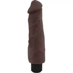  Коричневый вибратор-реалистик Greedy Guy 24 см 